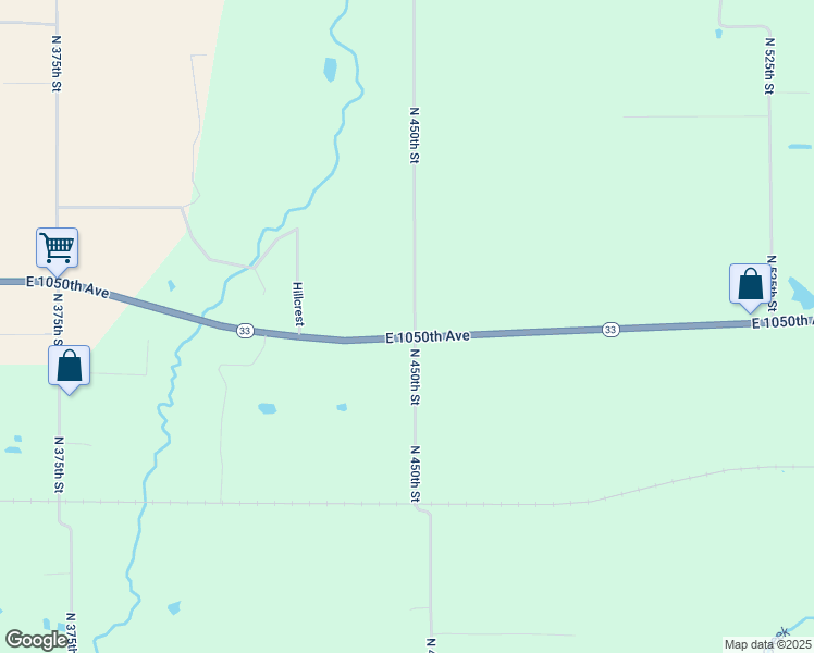 map of restaurants, bars, coffee shops, grocery stores, and more near 10510 North 450th Street in Oblong