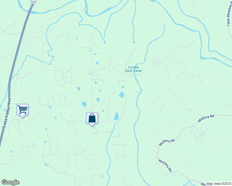map of restaurants, bars, coffee shops, grocery stores, and more near 13535 Lake Valley Drive in Auburn
