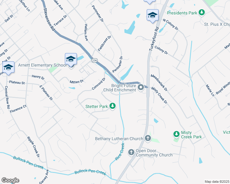 map of restaurants, bars, coffee shops, grocery stores, and more near 3540 Jacqueline Drive in Erlanger