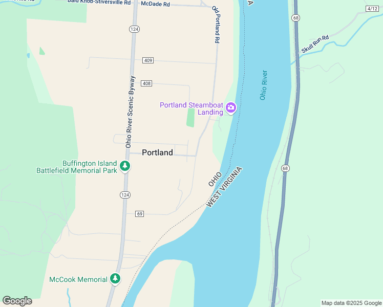 map of restaurants, bars, coffee shops, grocery stores, and more near 30989 Old Portland Road in Portland