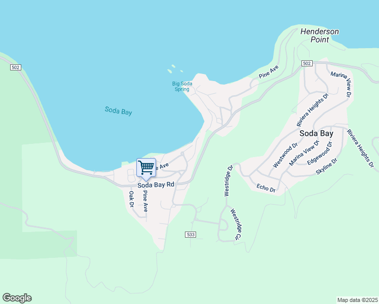 map of restaurants, bars, coffee shops, grocery stores, and more near 3318 Konocti Lane in Kelseyville
