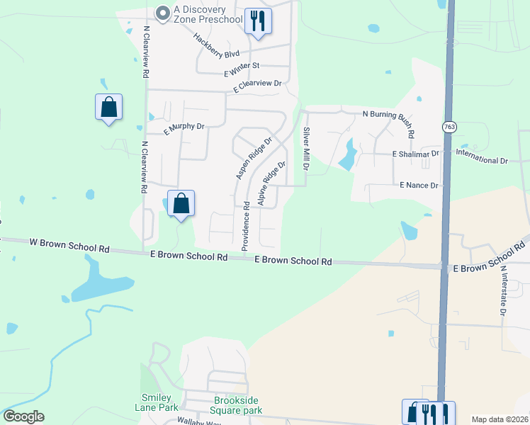 map of restaurants, bars, coffee shops, grocery stores, and more near 211 Mountain View Court in Columbia