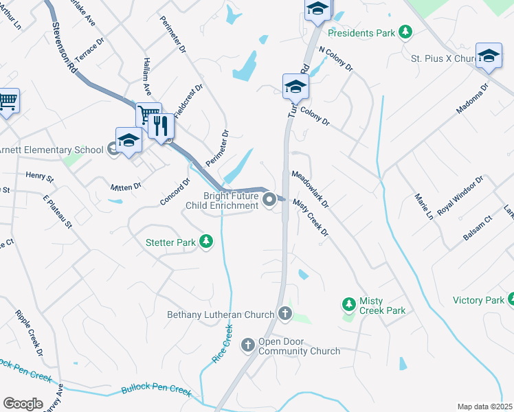 map of restaurants, bars, coffee shops, grocery stores, and more near 3513 Jacqueline Drive in Erlanger