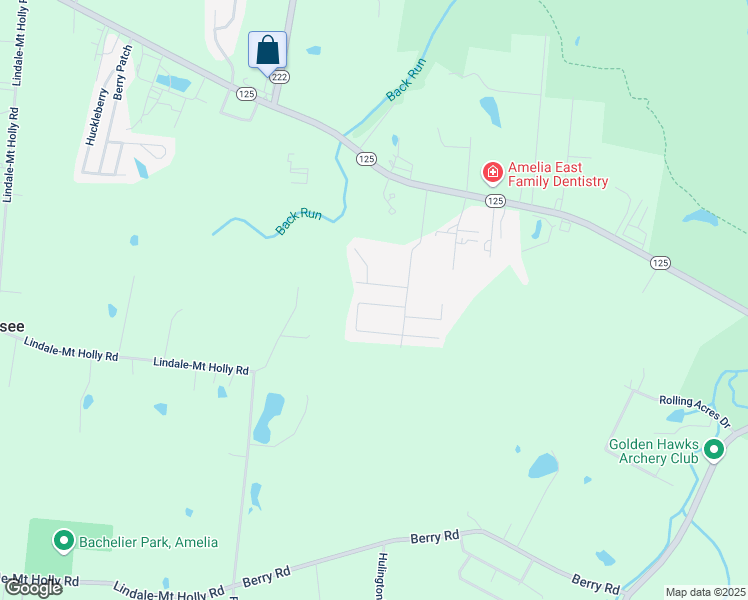 map of restaurants, bars, coffee shops, grocery stores, and more near 163 Macintosh Court in Amelia