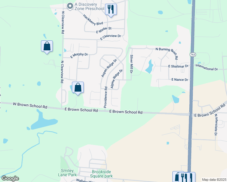 map of restaurants, bars, coffee shops, grocery stores, and more near 4912 Alpine Ridge Drive in Columbia