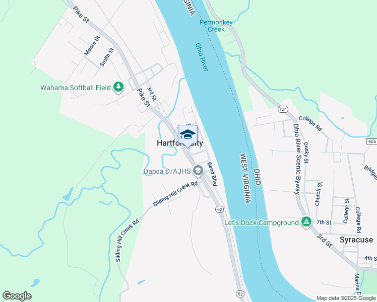 map of restaurants, bars, coffee shops, grocery stores, and more near in Hartford City