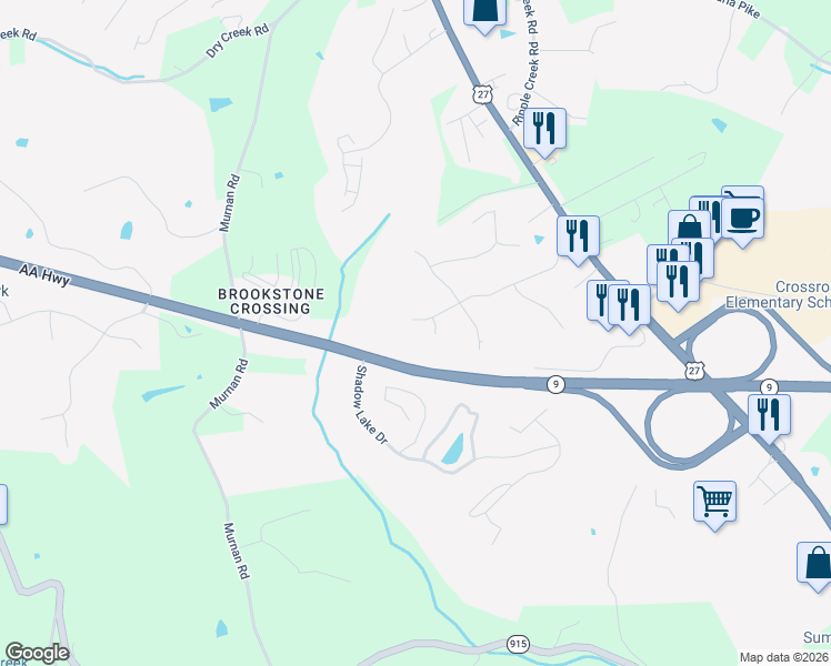 map of restaurants, bars, coffee shops, grocery stores, and more near 504 Bridgeport Court in Cold Spring