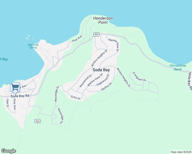 map of restaurants, bars, coffee shops, grocery stores, and more near 3105 Marina View Drive in Kelseyville