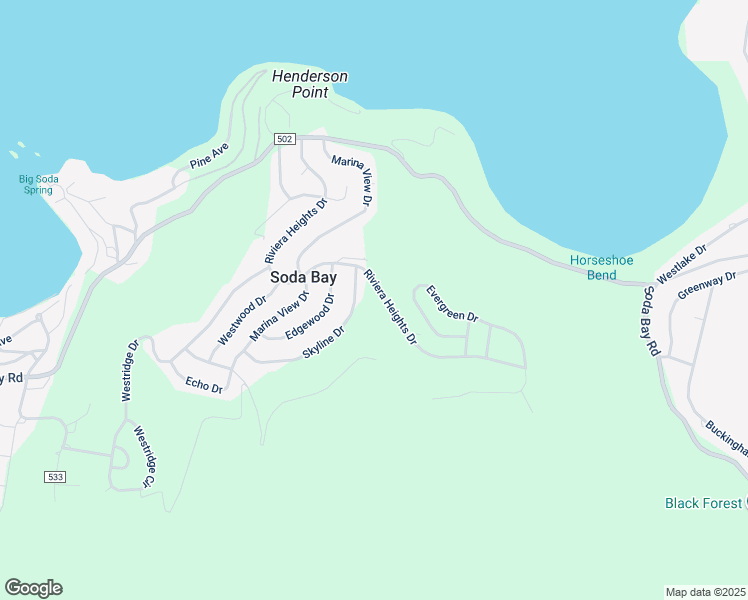 map of restaurants, bars, coffee shops, grocery stores, and more near 3059 Riviera Heights Drive in Kelseyville