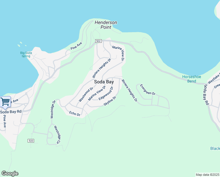map of restaurants, bars, coffee shops, grocery stores, and more near 3055 Edgewood Drive in Kelseyville