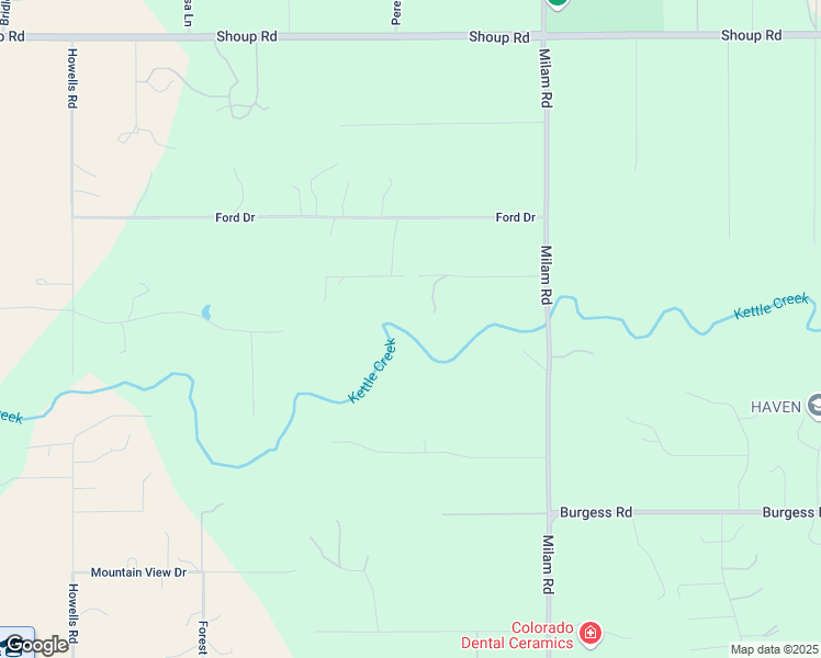 map of restaurants, bars, coffee shops, grocery stores, and more near 4515 Shady Ln in Colorado Springs