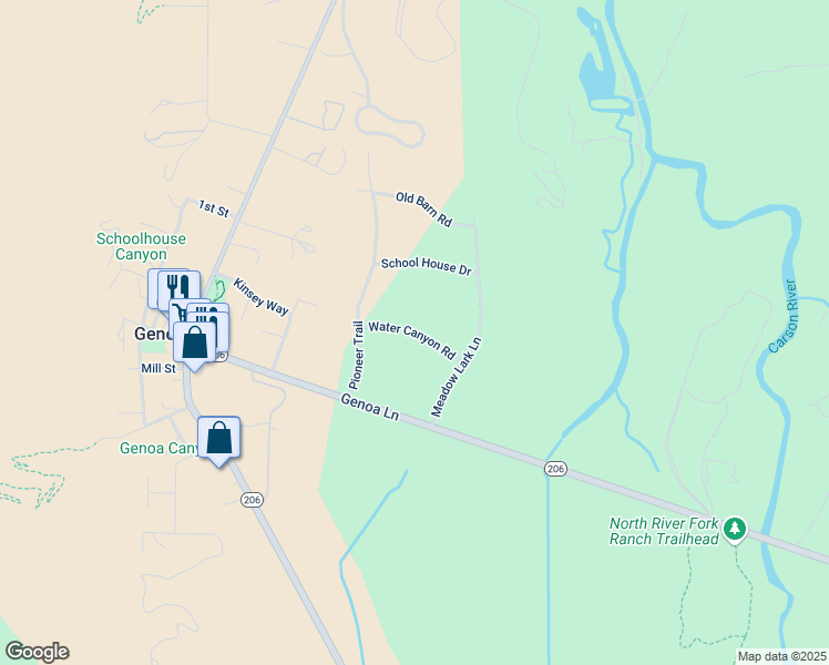 map of restaurants, bars, coffee shops, grocery stores, and more near in Minden