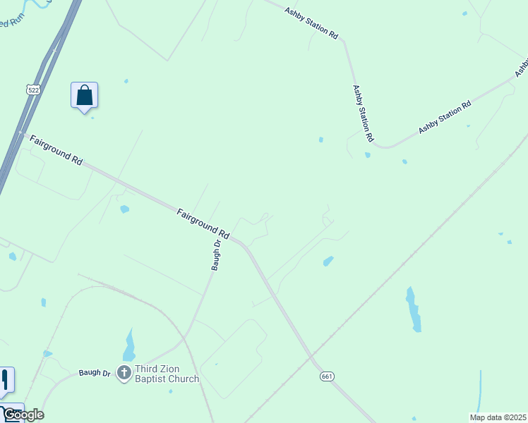 map of restaurants, bars, coffee shops, grocery stores, and more near 753 Fairground Road in Front Royal