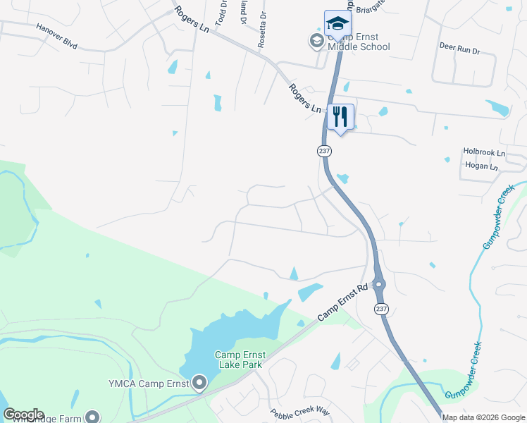 map of restaurants, bars, coffee shops, grocery stores, and more near 2052 Bluestem Drive in Burlington