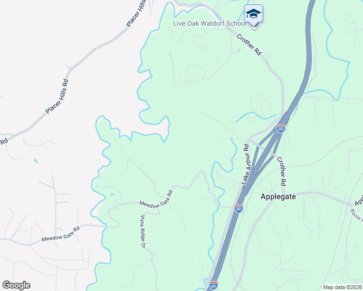 map of restaurants, bars, coffee shops, grocery stores, and more near 210 Meadow Gate Road in Meadow Vista