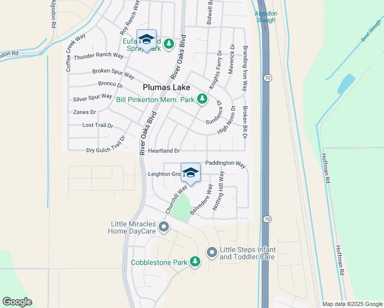map of restaurants, bars, coffee shops, grocery stores, and more near 1330 Heartland Drive in Olivehurst