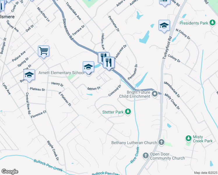map of restaurants, bars, coffee shops, grocery stores, and more near 3528 Beta Ct in Erlanger