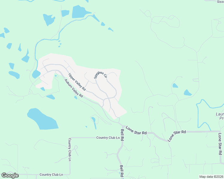 map of restaurants, bars, coffee shops, grocery stores, and more near 9845 Spyglass Circle in Auburn