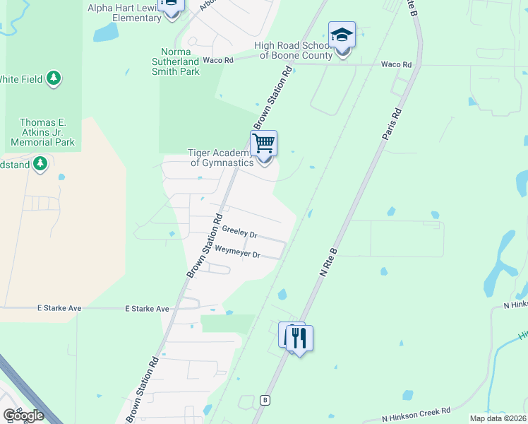 map of restaurants, bars, coffee shops, grocery stores, and more near 3701 Rutledge Drive in Columbia