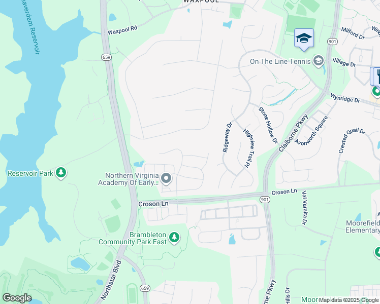 map of restaurants, bars, coffee shops, grocery stores, and more near 42712 Ogilvie Square in Ashburn