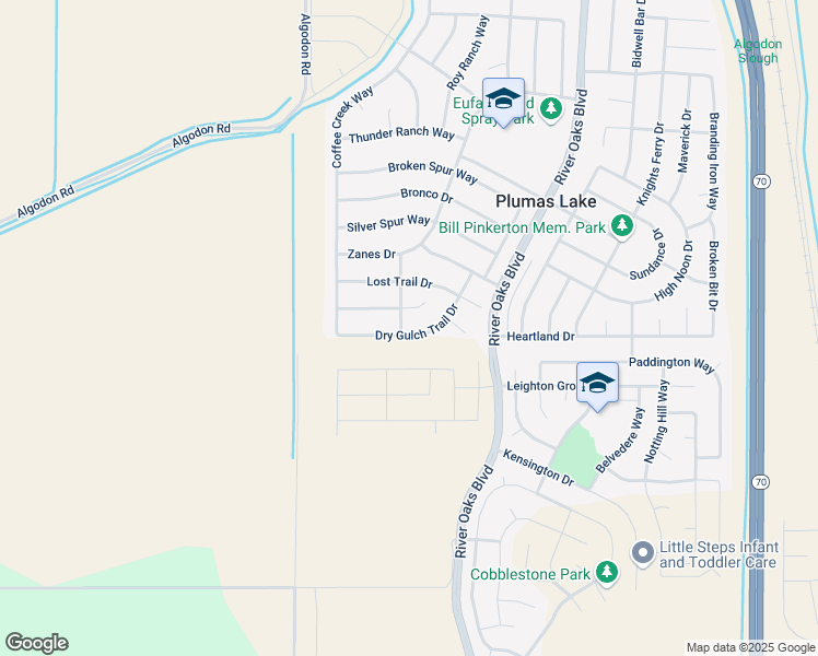 map of restaurants, bars, coffee shops, grocery stores, and more near 1097 Dry Gulch Trail Drive in Olivehurst