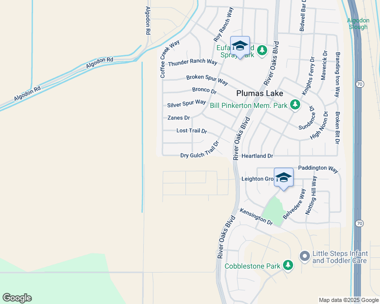 map of restaurants, bars, coffee shops, grocery stores, and more near 1097 Dry Gulch Trail Drive in Olivehurst