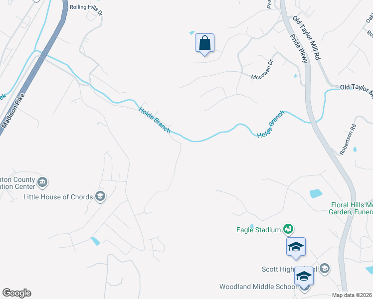 map of restaurants, bars, coffee shops, grocery stores, and more near 2584 Holds Branch Road in Covington