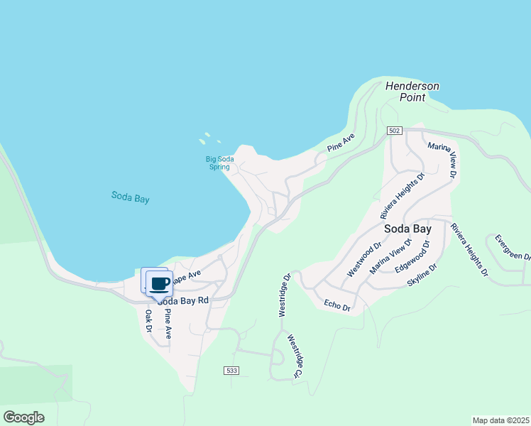 map of restaurants, bars, coffee shops, grocery stores, and more near 3113 Manzanita Road in Kelseyville