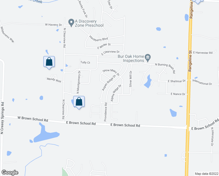 map of restaurants, bars, coffee shops, grocery stores, and more near Providence Road in Columbia