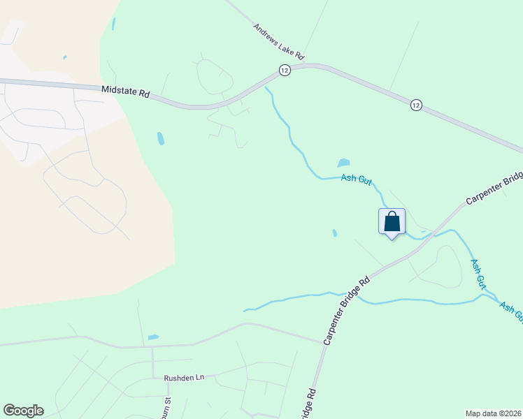 map of restaurants, bars, coffee shops, grocery stores, and more near 6725 Carpenter Bridge Road in Frederica