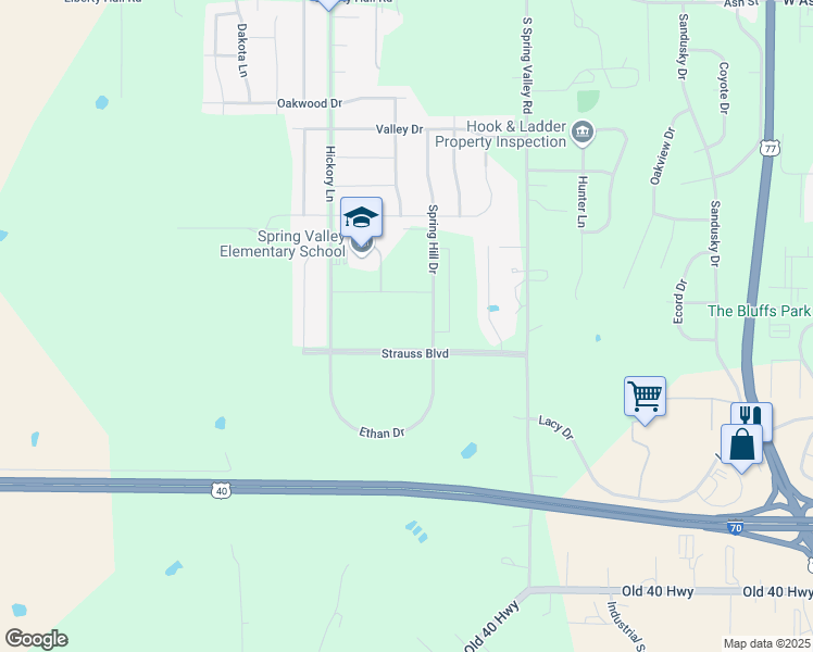 map of restaurants, bars, coffee shops, grocery stores, and more near 2610 Strauss Boulevard in Junction City