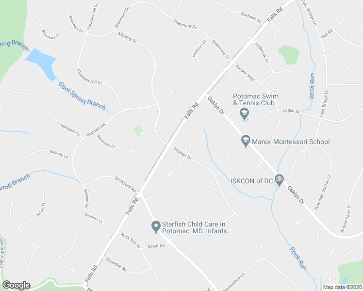 map of restaurants, bars, coffee shops, grocery stores, and more near 9200 Pegasus Court in Potomac