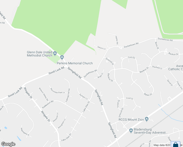 map of restaurants, bars, coffee shops, grocery stores, and more near 11505 Duckettown Road in Laurel