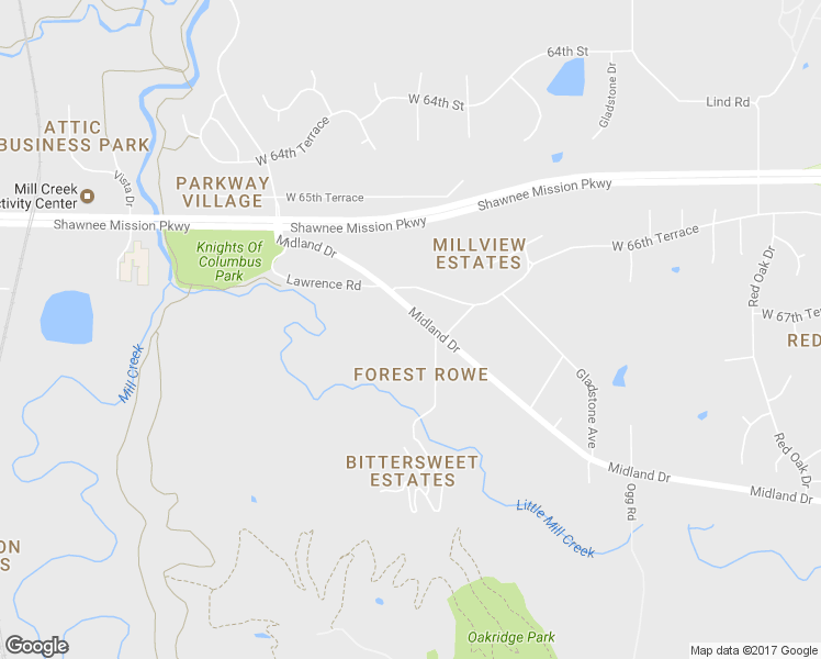 map of restaurants, bars, coffee shops, grocery stores, and more near 18711 Midland Drive in Shawnee