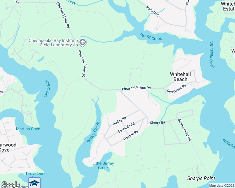 map of restaurants, bars, coffee shops, grocery stores, and more near 1814 Pleasant Plains Road in Annapolis