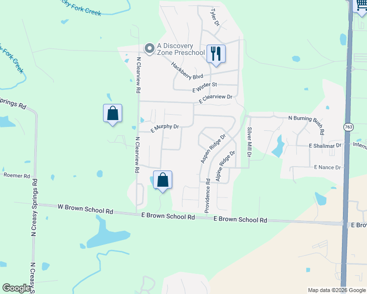 map of restaurants, bars, coffee shops, grocery stores, and more near 4996 Irvin Loop in Columbia