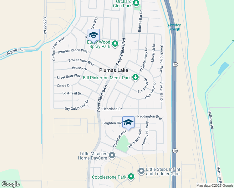 map of restaurants, bars, coffee shops, grocery stores, and more near 1828 Seabiscuit Way in Olivehurst