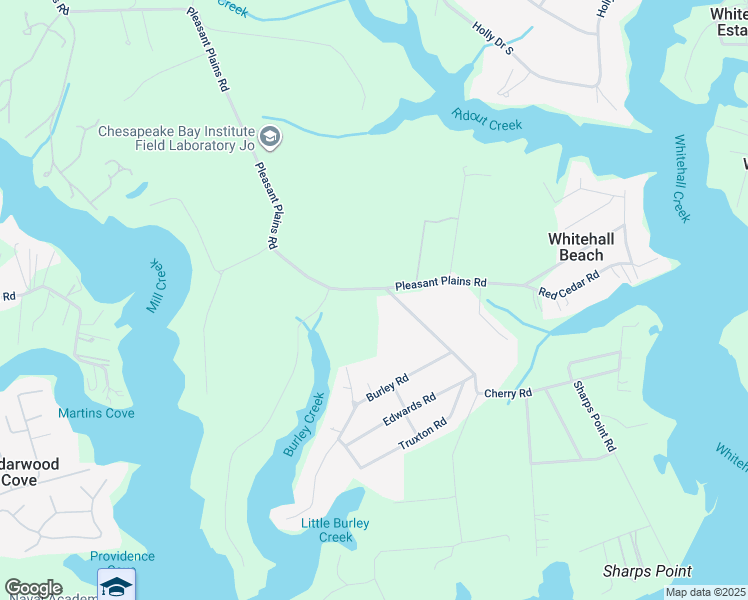 map of restaurants, bars, coffee shops, grocery stores, and more near 1814 Pleasant Plains Road in Annapolis