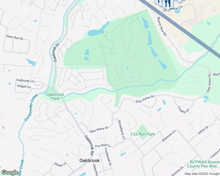map of restaurants, bars, coffee shops, grocery stores, and more near 1562 Shady Cove Lane in Florence