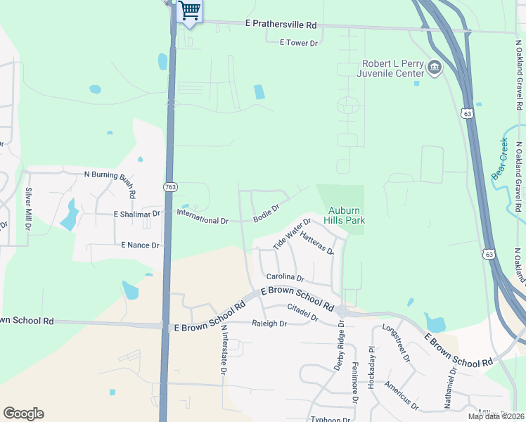map of restaurants, bars, coffee shops, grocery stores, and more near 1416 Bodie Drive in Columbia