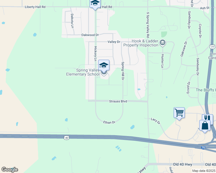 map of restaurants, bars, coffee shops, grocery stores, and more near 2705 Kathie Drive in Junction City