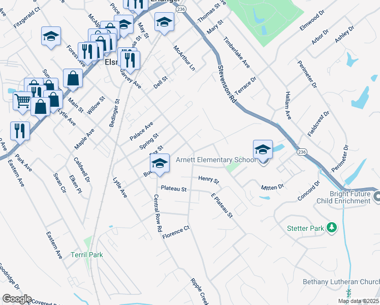 map of restaurants, bars, coffee shops, grocery stores, and more near 906 Garvey Avenue in Elsmere