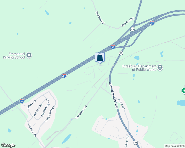 map of restaurants, bars, coffee shops, grocery stores, and more near 324 Cedar Spring Lane in Strasburg