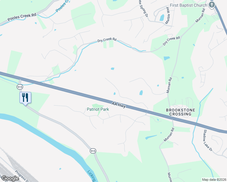 map of restaurants, bars, coffee shops, grocery stores, and more near 553 Ivy Ridge Drive in Cold Spring