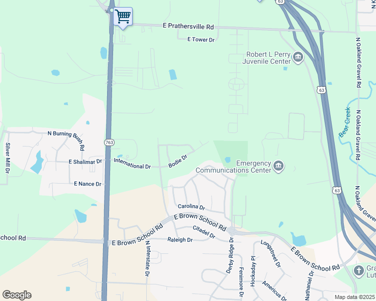 map of restaurants, bars, coffee shops, grocery stores, and more near 1505-1507 Greensboro Drive in Columbia