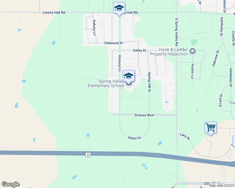 map of restaurants, bars, coffee shops, grocery stores, and more near 1604 Hickory Lane in Junction City