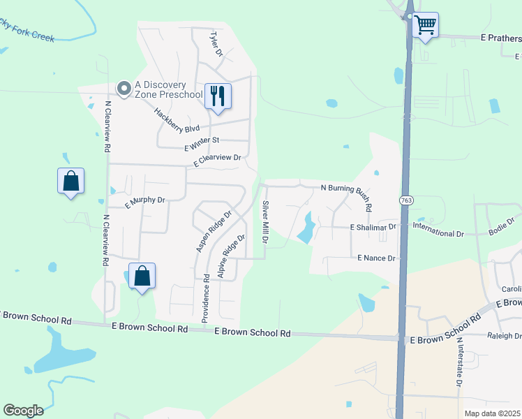 map of restaurants, bars, coffee shops, grocery stores, and more near 5306 Aspen Ridge Drive in Columbia