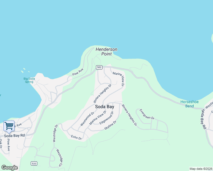 map of restaurants, bars, coffee shops, grocery stores, and more near 7108 Fairview Drive in Kelseyville