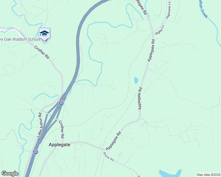 map of restaurants, bars, coffee shops, grocery stores, and more near 350 Ponderosa Heights in Applegate