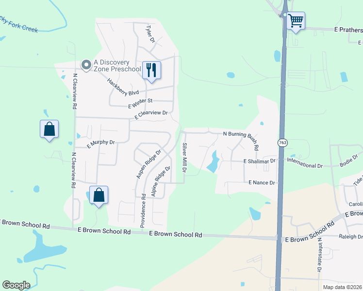 map of restaurants, bars, coffee shops, grocery stores, and more near 5306 Aspen Ridge Drive in Columbia